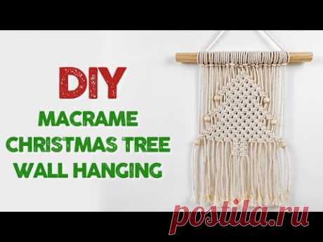 HOW TO MAKE MACRAME CHRISTMAS TREE WALL HANGING - YouTube