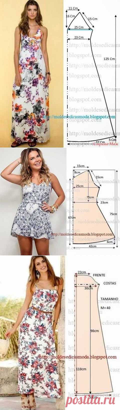 Простые выкройки летних платьев и сарафанов
