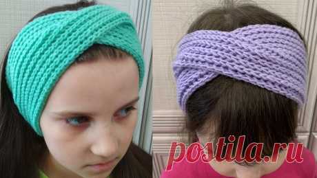 Повязка на голову спицами пышной резинкой. Простая повязка для начинающих Вязанная спицами повязка - незаменим весенний аксессуар. А эта модель повязки не только красиво и аккуратно сидит по голове, но и очень просто вяжется. Такая...