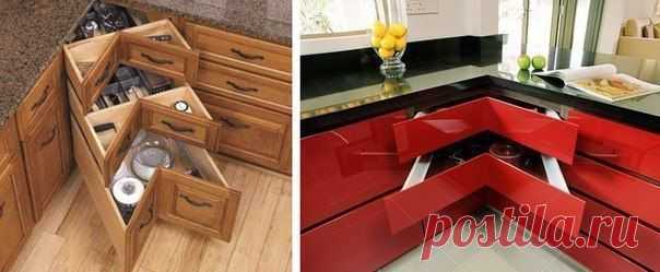 Практичное решение для угла кухни