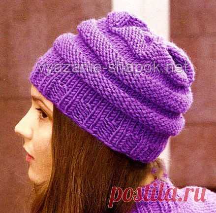 Простая теплая шапка круговыми спицами | ВЯЗАНИЕ ШАПОК: женские шапки спицами и крючком, мужские и детские шапки, вязаные сумки