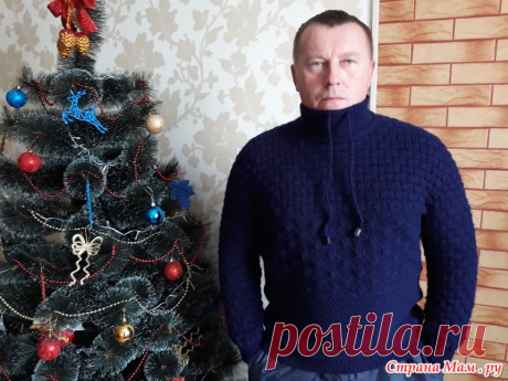 Пуловер (свитер) спицами для мужчин.: Фото альбомы - Страна Мам