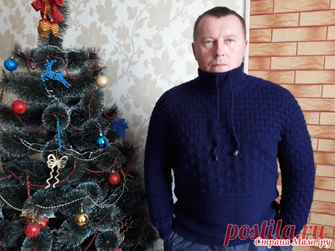 Пуловер (свитер) спицами для мужчин.: Фото альбомы - Страна Мам
