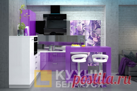 Кухни из крашенного МДФ в Самаре на заказ