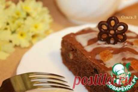 Шоколадно-имбирный пирог с апельсиновыми цукатами - кулинарный рецепт