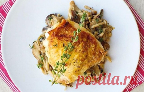 Куриные бедрышки с грибами