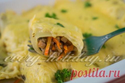 Фаршированные макароны-трубочки