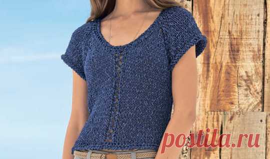 Укороченный топ с рукавами 