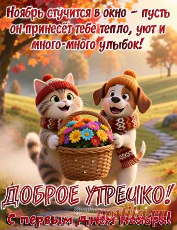 с началом ноября картинки красивые