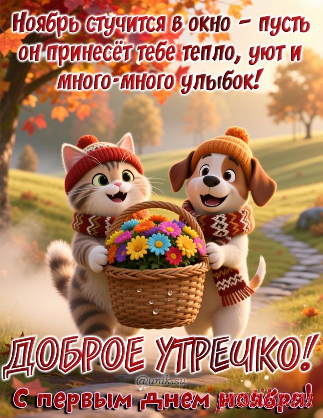 с началом ноября картинки красивые