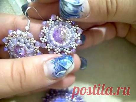DIY tutorial orecchini superduo e rivoli  " la vie en rose" - YouTube