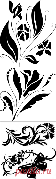 чёрно-белые картинки для декупажа со для распечатки - Поиск в Google