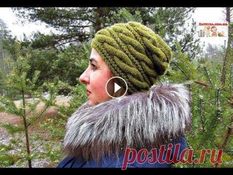 ЖЕНСКАЯ ШАПКА СПИЦАМИ С ПОПЕРЕЧНЫМИ КОСАМИ - МАСТЕР КЛАСС! Предлагаю простое описание вязания шапки с поперечными косами. Модель получается плотная за счет узора с косами, и очень теплая, как раз на зиму. Полн...