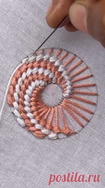 Awesome hand embroidery design|hand embroidery short video|embroidery short video