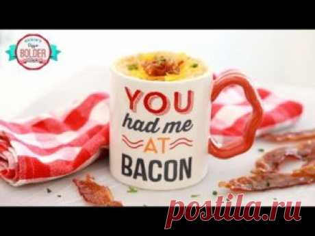 Maple Bacon Cheddar Mug Muffin - Bigger Bolder BACON