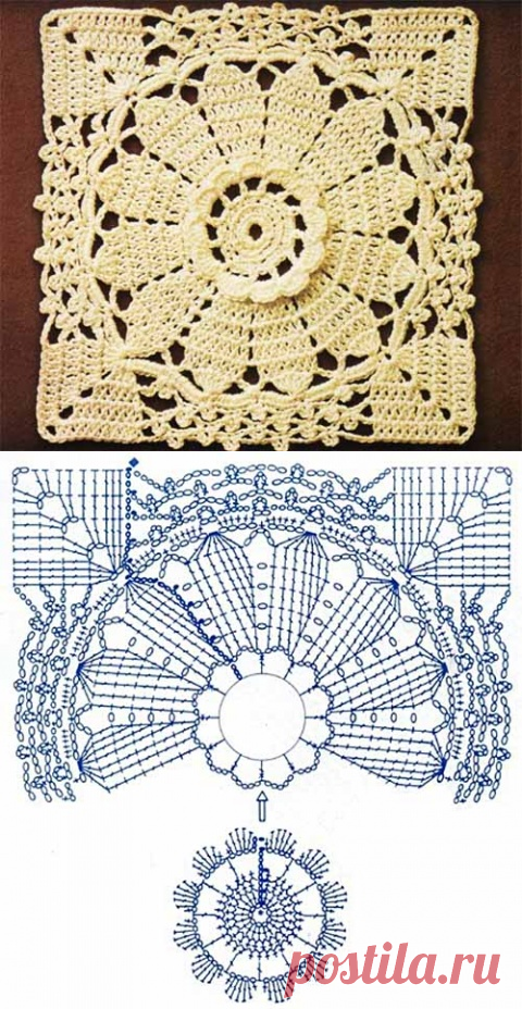 Красивый квадратный мотив