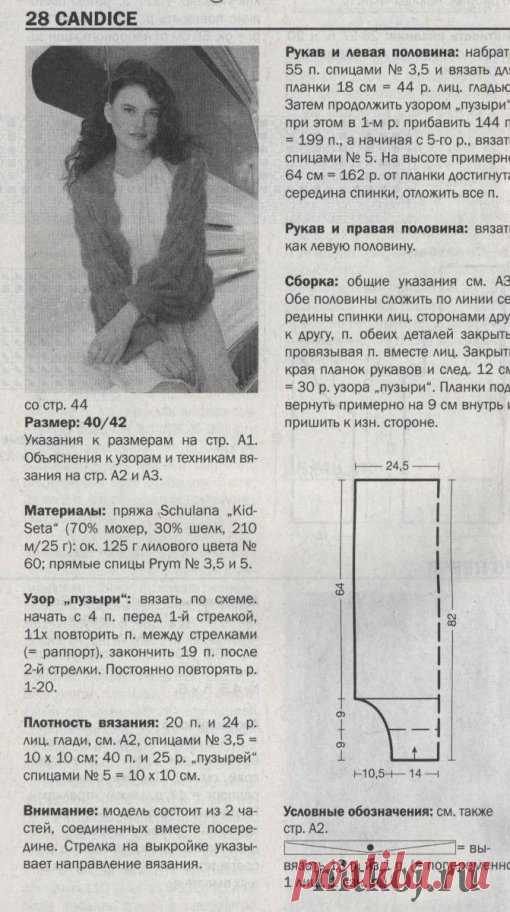 Шраг спицами из мохеровой пряжи » Ниткой - вязаные вещи для вашего дома, вязание крючком, вязание спицами, схемы вязания