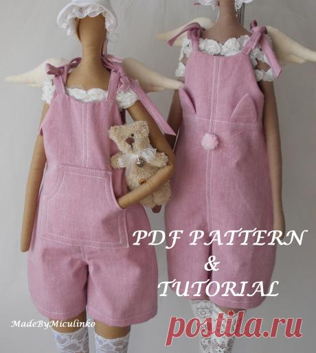 Sewing pattern and tutorial for Pink pants with step by step instructions and photos.
This PDF patter is made for Odiva doll which is 27 inches -68 cm tall. and Tilda 65 cm -25&quot;doll
I made a pattern and tutorial for you to enjoy.
Basic sewing knowledge is required for this project.
Explanations are given in English.
Each of my PDF tutorial is a small book of knowledge