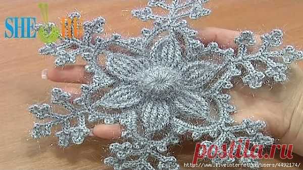 Ажурная сказочная снежинка..