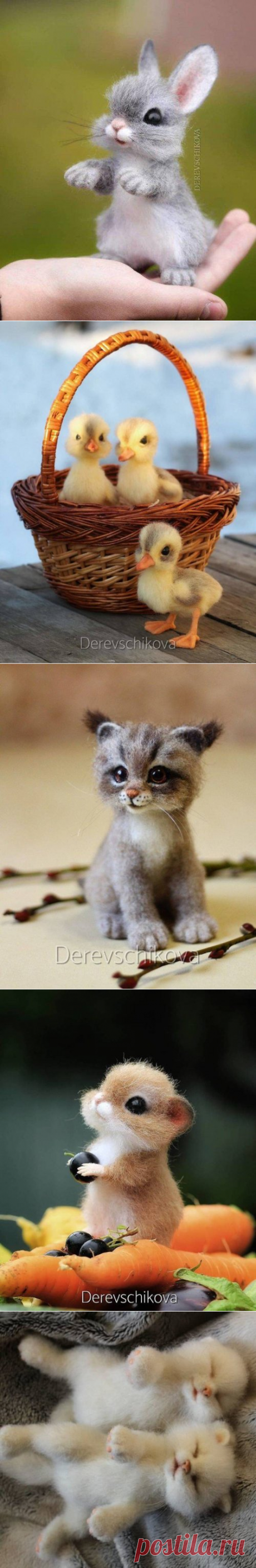 Игрушки из валяной шерсти этой российской художницы ─ самое очаровательное, что вы сегодня увидите