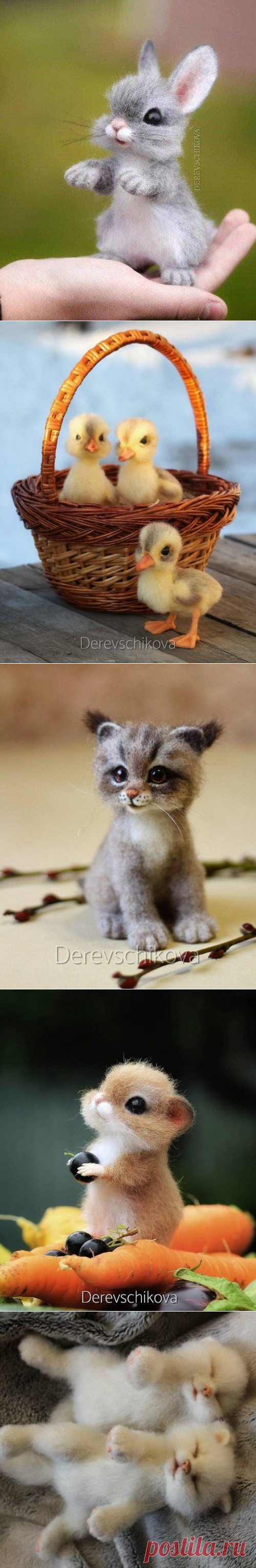 Игрушки из валяной шерсти этой российской художницы ─ самое очаровательное, что вы сегодня увидите