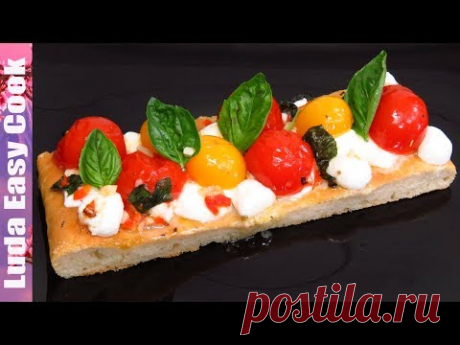 ИТАЛЬЯНСКАЯ ЗАКУСКА Лепёшка с сыром и помидорами закуски на стол Люда Изи Кук Позитивная Кухня