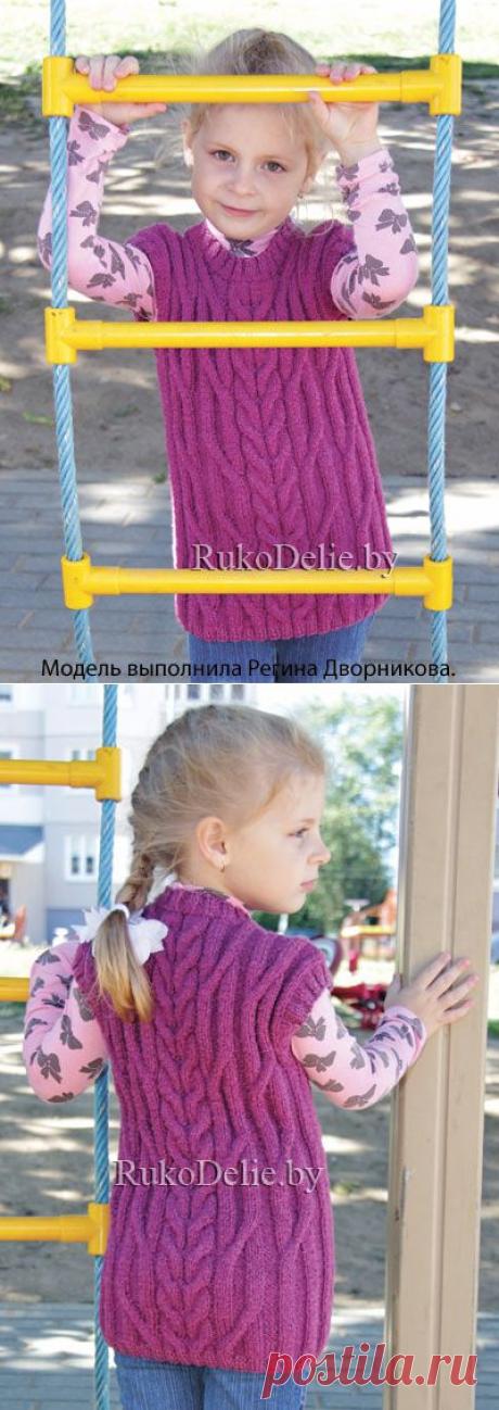 Туника для девочки спицами. :: Модели одежды для девочек :: Детская одежда :: Вязание спицами/Knitted clothes for girls :: RukoDelie.by