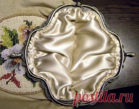 Как вшить сумочку в фермуар. МК