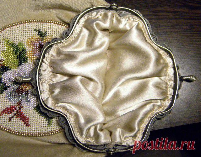 Как вшить сумочку в фермуар. МК