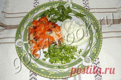 Хорошая кухня - жареное мясо с грибами и сыром. Кулинарная книга рецептов. Салаты, выпечка.