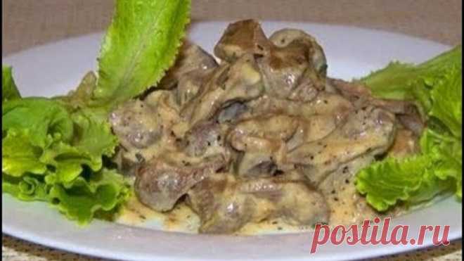 Куриные желудки в чесночном соусе