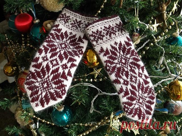 Жаккардовые варежки 