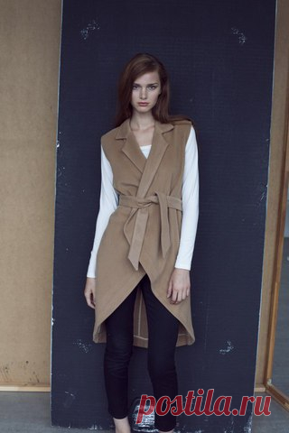 Удлиненный жилет + выкройка для распечатки

#жилет@fashion.freak