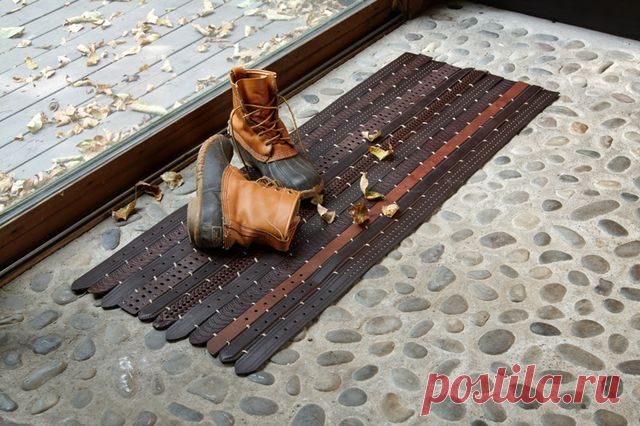 Коврик своими руками из старых кожаных ремней