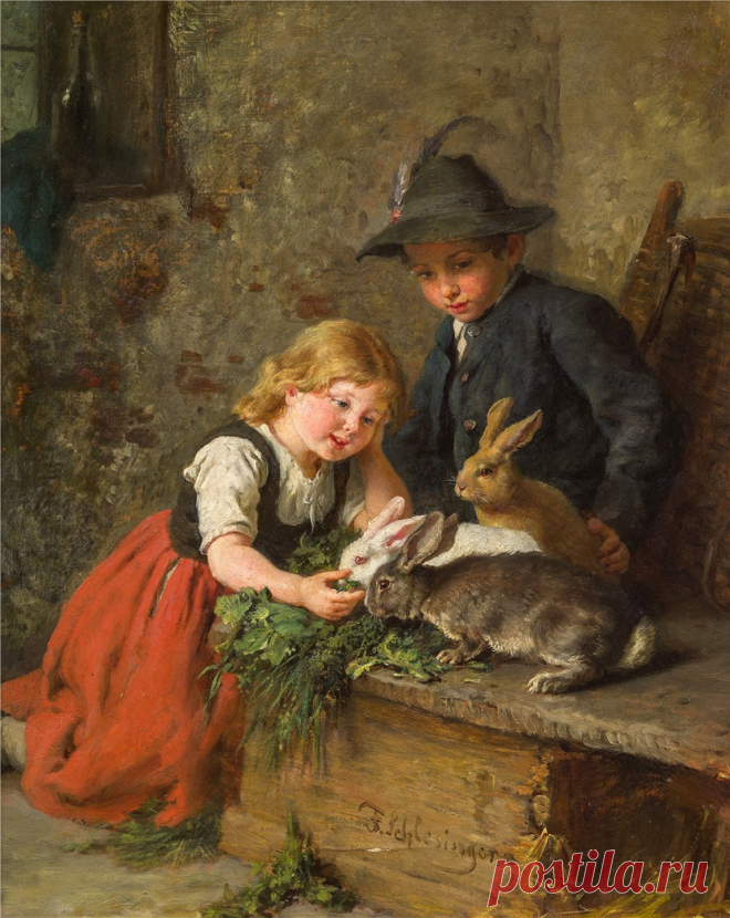 Коллекционное... Felix Schlesinger (German, 1833-1910)
