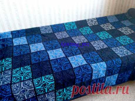 Пледы крючком из квадратных мотивов | Домашние зарисовки | Яндекс Дзен