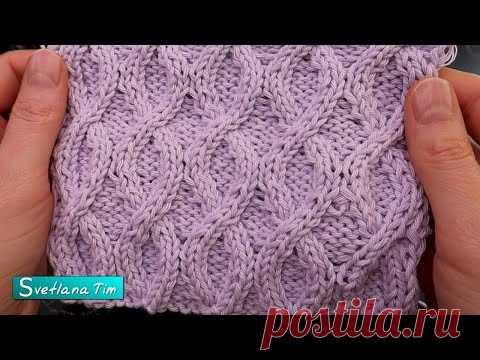 Узор Спицами ПРОСТЫЕ ЖГУТЫ. СХЕМА ВЯЗАНИЯ УЗОРА и подробный Мастер Класс / knitting pattern № 605