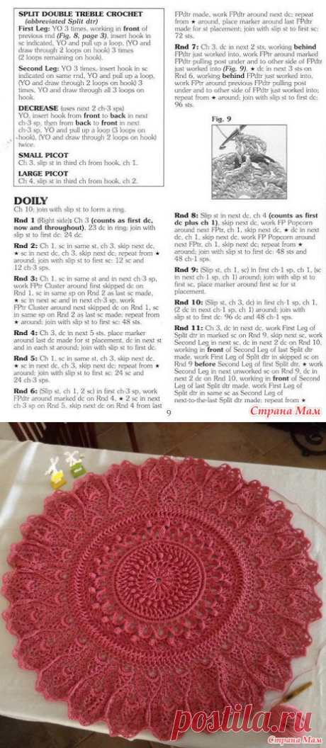 Удивительный мир салфеток от Patricia Kristoffersen! Momentous Occasions из Альбома Ultimate Doilies! МК в фотографиях, описание и схема вязания! - Вяжем вместе он-лайн - Страна Мам