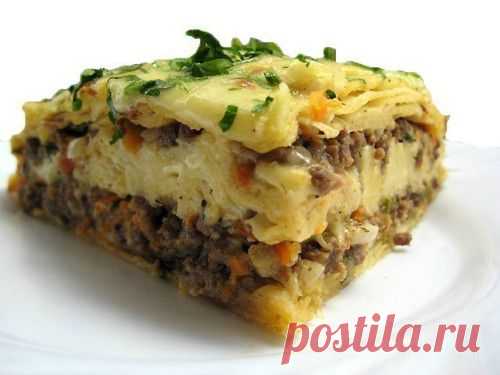 Мясной пирог из лаваша |