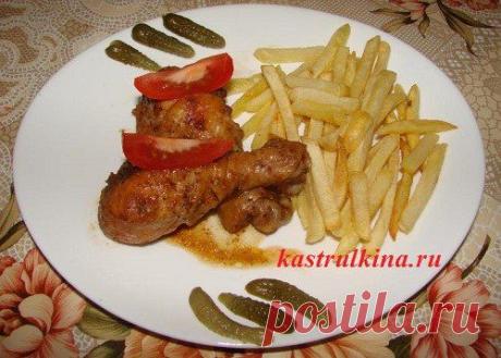 Запеченные куриные ножки с медом в духовке , рецепт приготовления