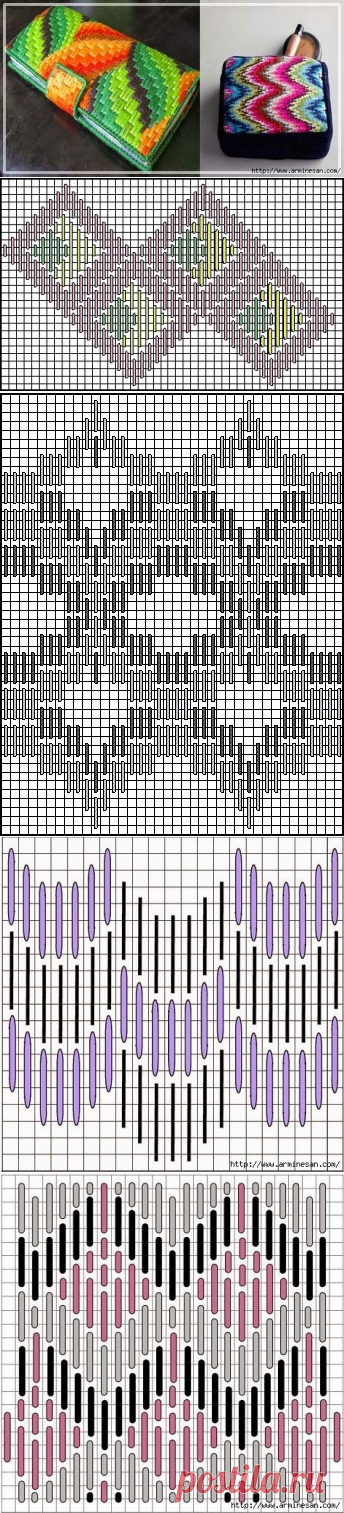 Вышивка барджелло. Необыкновенные факельные узоры+схемы
