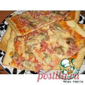 Тесто для пиццы и сама пицца - кулинарный рецепт