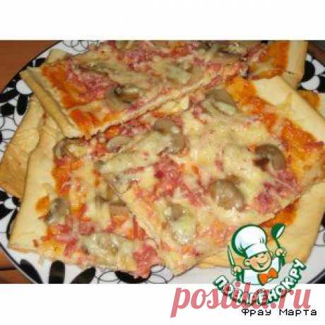 Тесто для пиццы и сама пицца - кулинарный рецепт