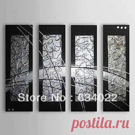home decorating Picture - More Detailed Picture about Free shipping hand Hand painted Abstract Group black and white Oil Painting on Canvas Art home decoration sa 393 Picture in Painting &amp; Calligraphy from wholesale-oil-paintings | Aliexpress.com | Alibaba Group
