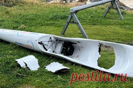 Акула-людоед напала на каяк участвовавшего в соревнованиях подростка. Трехметровая акула-людоед в Австралии прокусила каяк подростка, который участвовал в соревнованиях. В момент нападения юноша находился в километре от берега. После укуса акулы под тем местом, где австралиец сидел, в каяке остался огромный след от укуса. Другие участники соревнований помогли юноше добраться до берега.