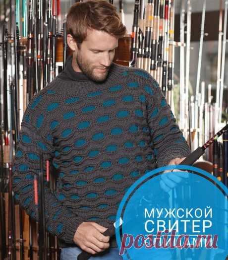 Мужской свитер спицами, 33 модели со схемами и описанием, Вязание для мужчин