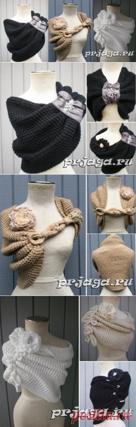 Простейшие пелерины спицами от Design Of Mine