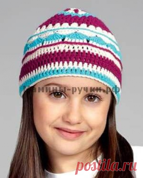 Шапочка вязаная крючком (baby beanie crochet) | Мамины-ручки.рф