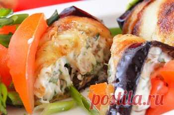 Рулетики из баклажанов с сыром и орехами / Меню недели