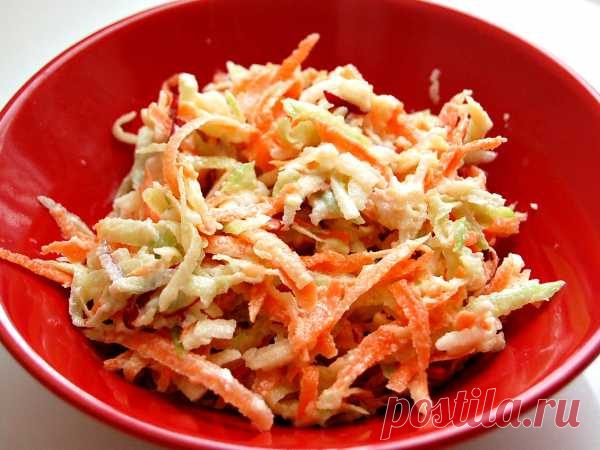 Салат из редьки с морковью и яблоком, рецепт с фото.